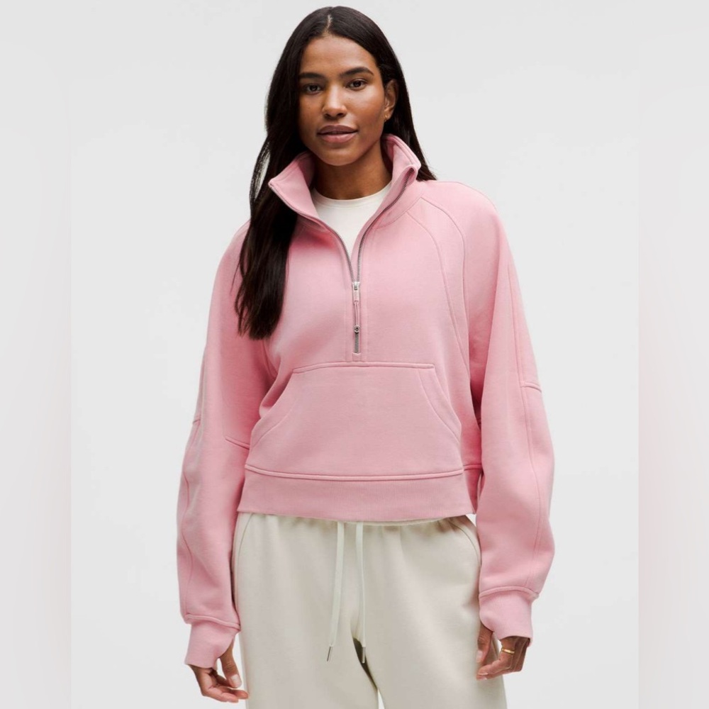 Lululemon Scuba Oversized Funnel Neck Half-Zip Pink Tide NWT M/L